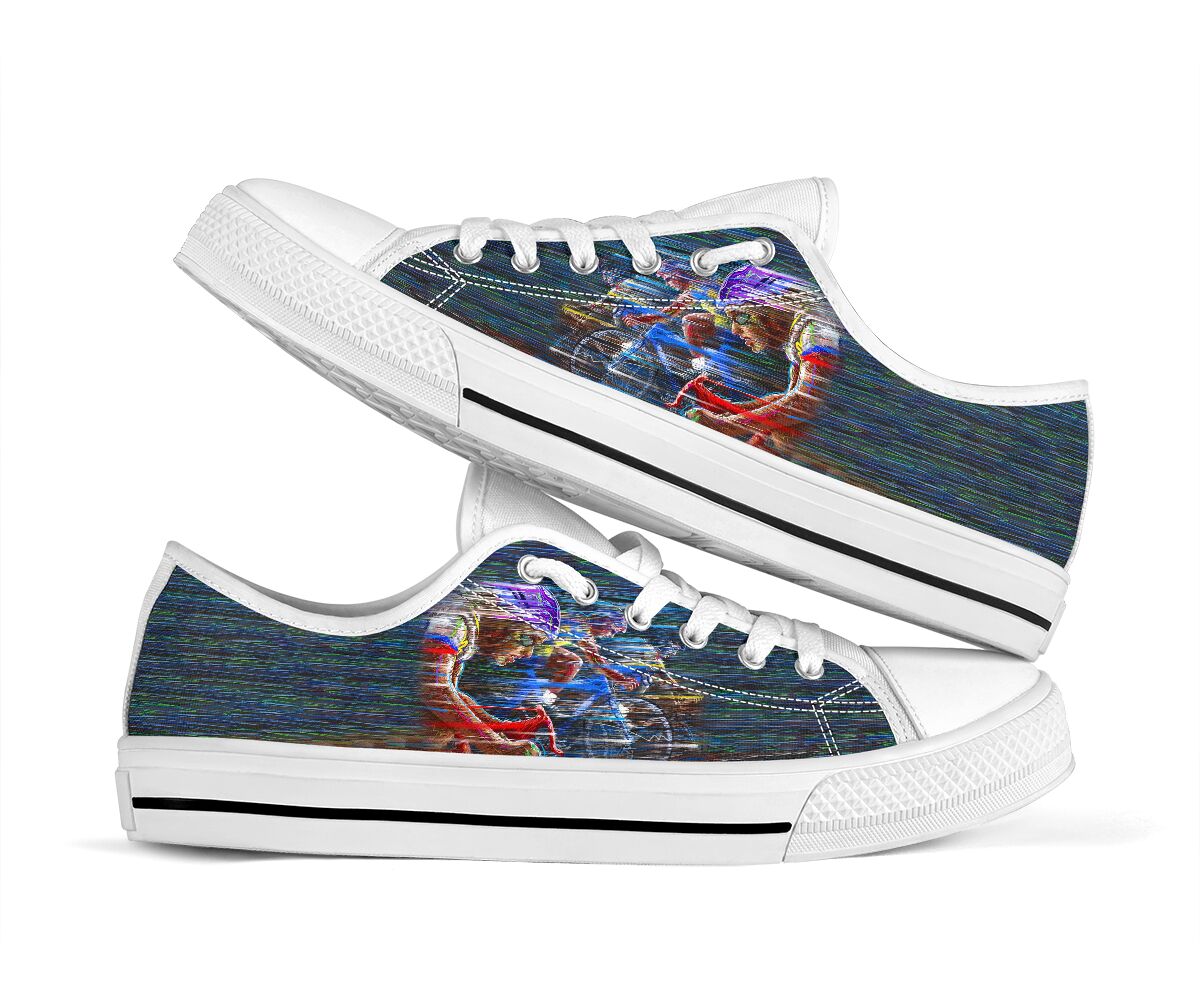 Cycling Painting Low Top Shoe - Love Low Top Shoes