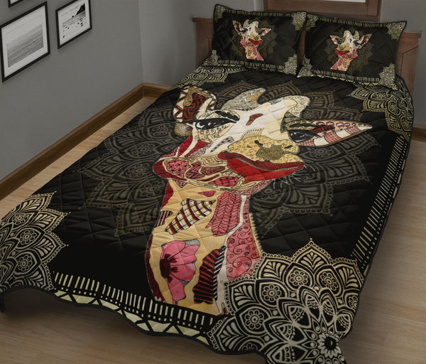 Giraffe Quilt Bed Set 15 - Love Quilt Bedding Set