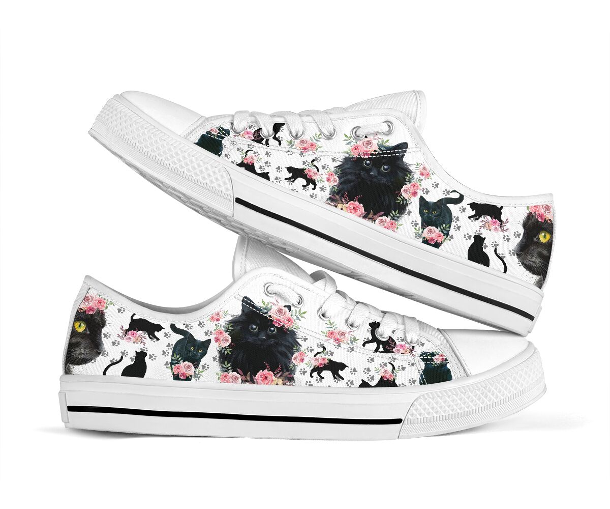 Low Top - Black Cat Shoe - Love Love Top Shoes