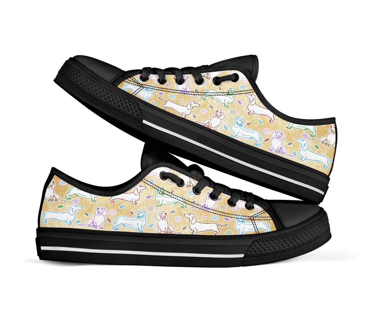 Dachshund Old Paper - Low TopShoe - Love Love Top Shoes
