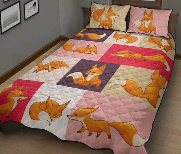 Fox Quilt Bed Set 24 - Love Quilt Bedding Set