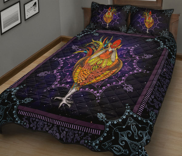 Chicken Mandala Quilt Bed Set - Love Quilt Bedding Set