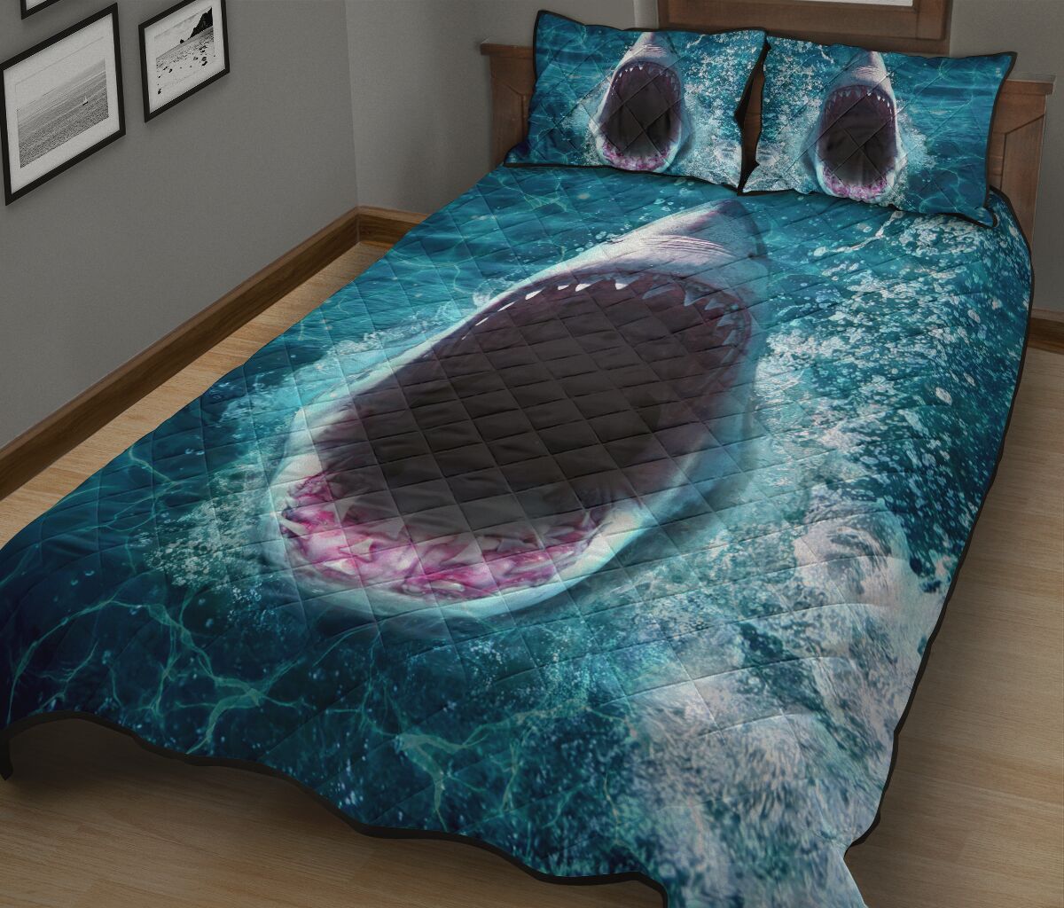 Shark Quilt Bed Set 5- Love Quilt Bedding Set