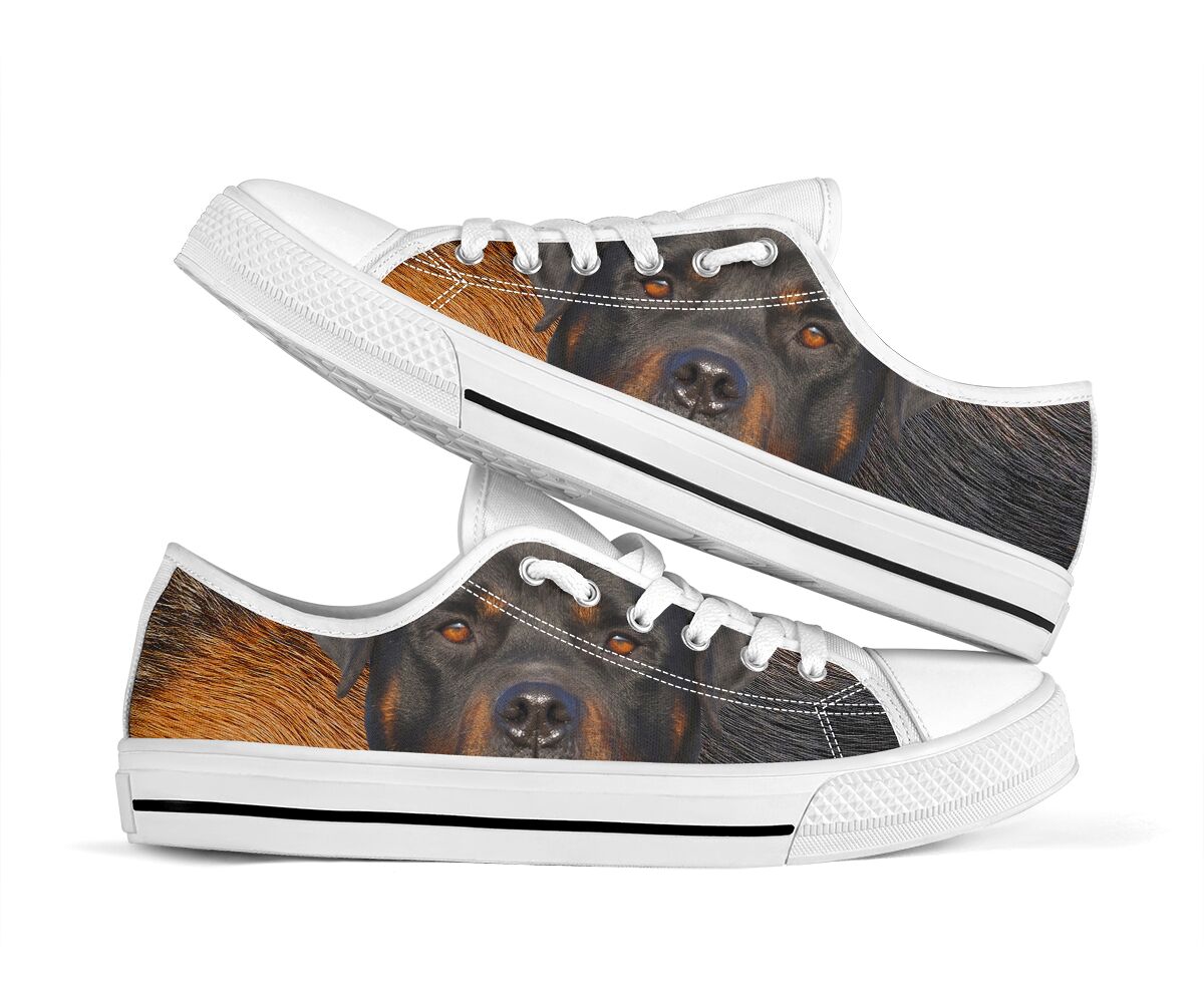 Rottweiler Face - Low Top Shoe - Love Love Top Shoes