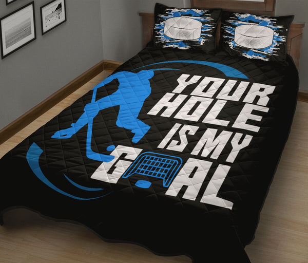 Hockey Your Hole Is My Goal - Bed Set - Love Quilt Bedding Set