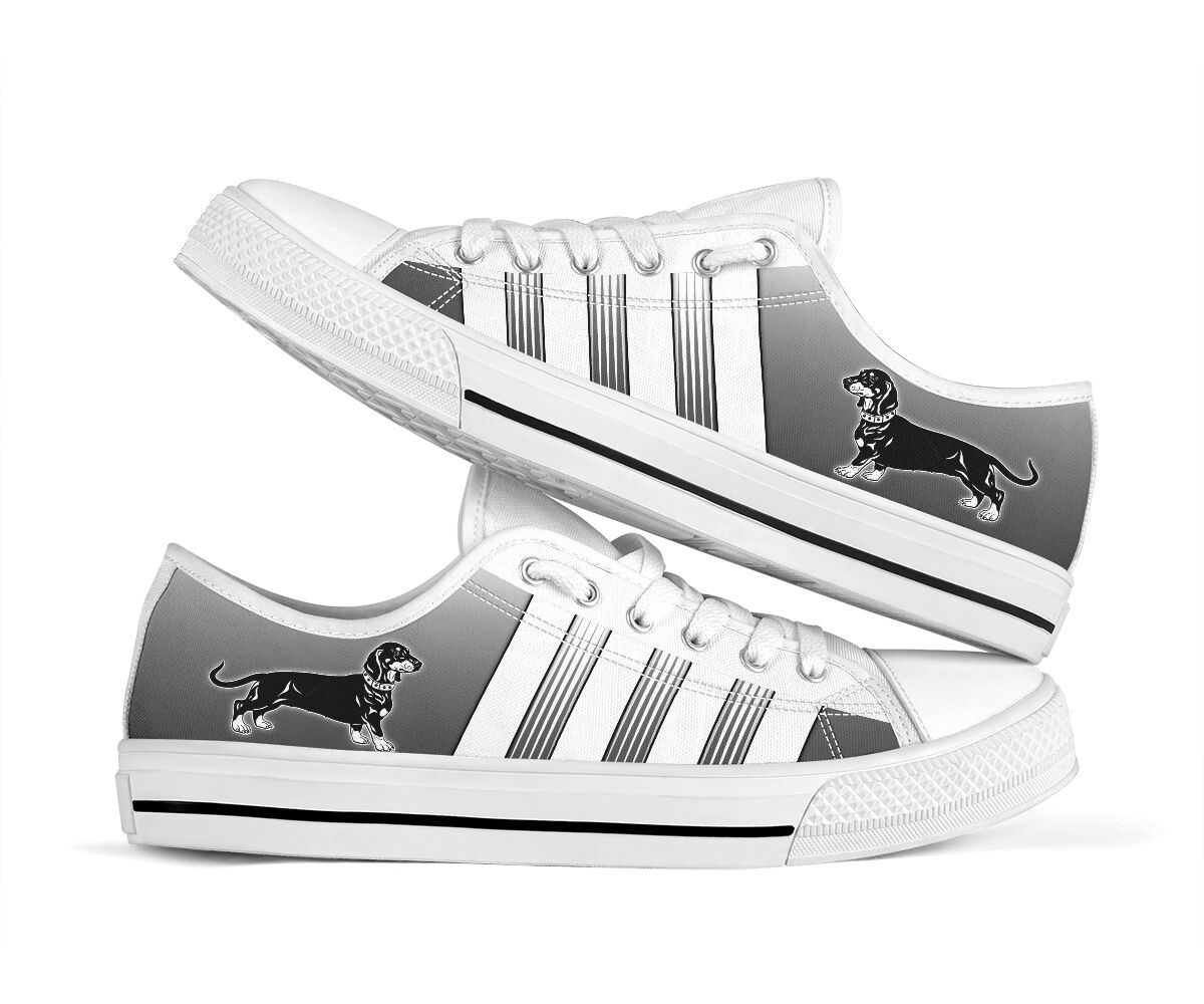 Dachshund 4 Stripes - Low Top Shoe - Love Love Top Shoes