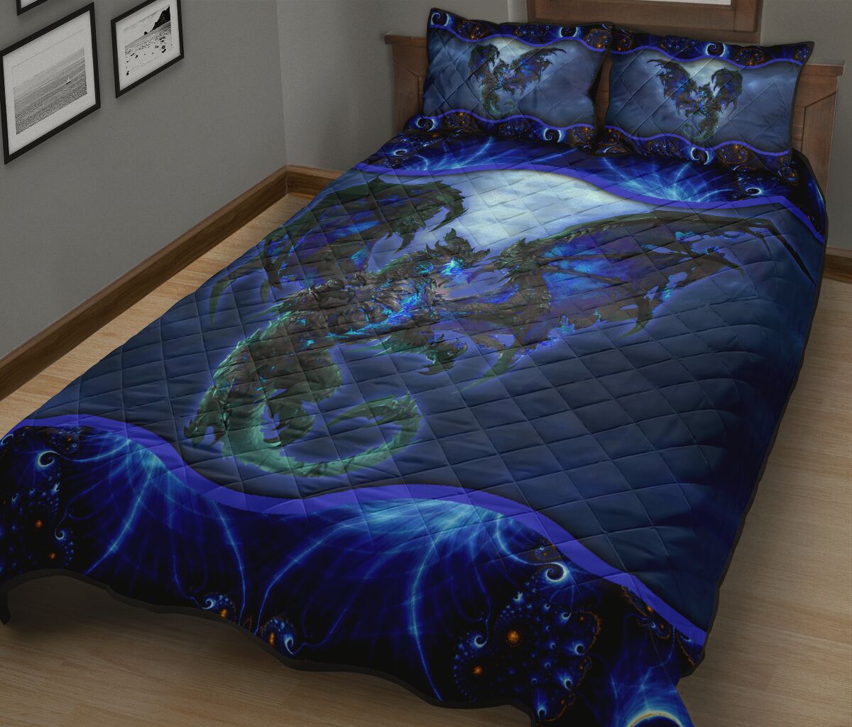 Dragon Quilt Bed Set  a4- Love Quilt Bedding Set