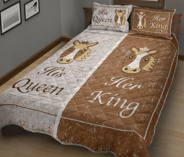 Horse - King And Queen 2 - Love Quilt Bedding Set