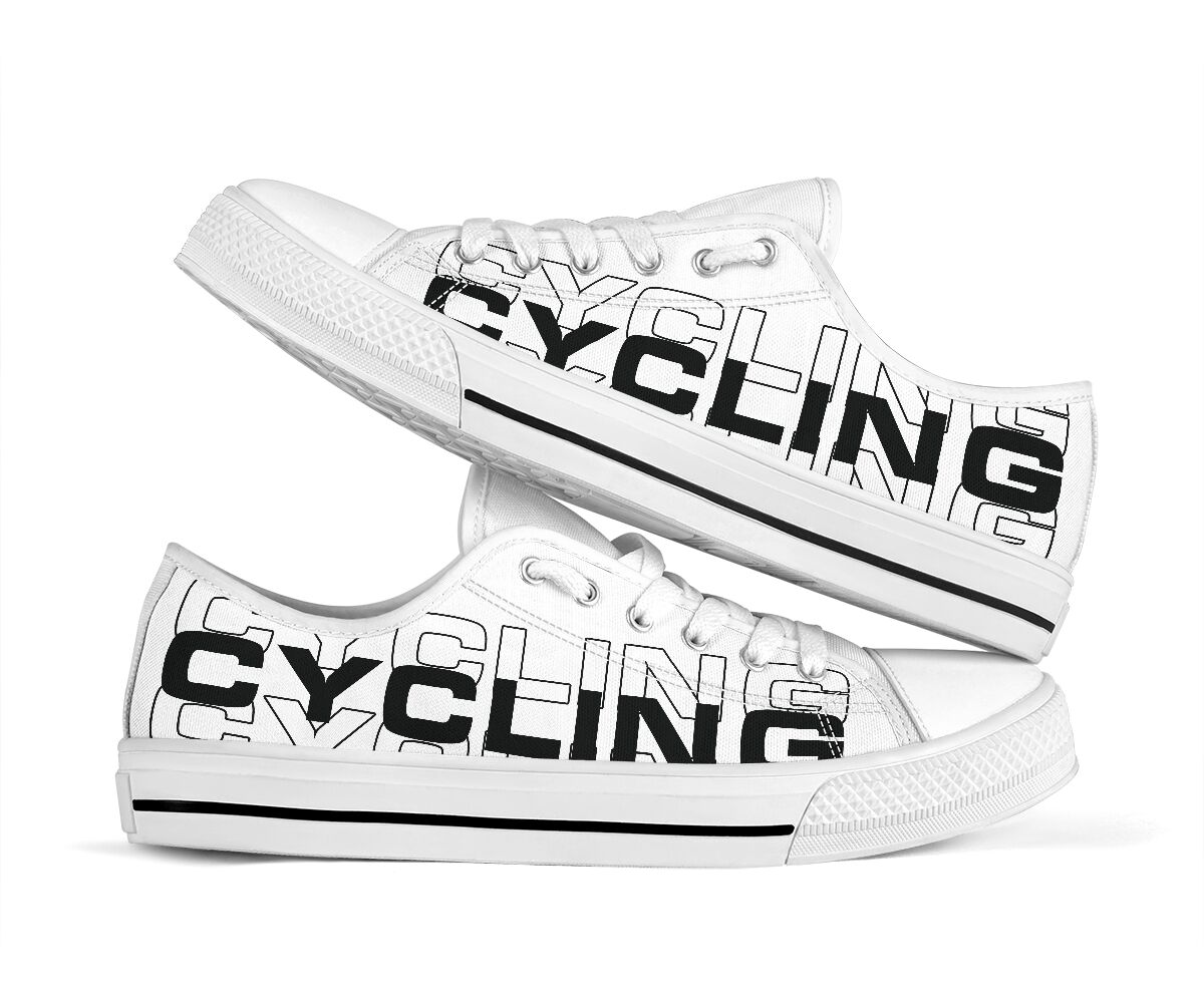 Cycling 3 Text - Low Top Shoe - Love Love Top Shoes