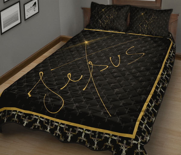 God Jesus Quilt Bed Set - Love Quilt Bedding Set