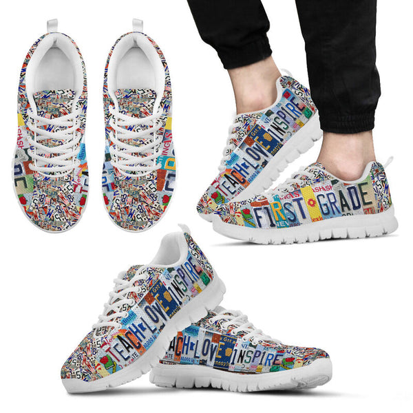 First Grade License Plates Sneakers, Running - Love Sneakers
