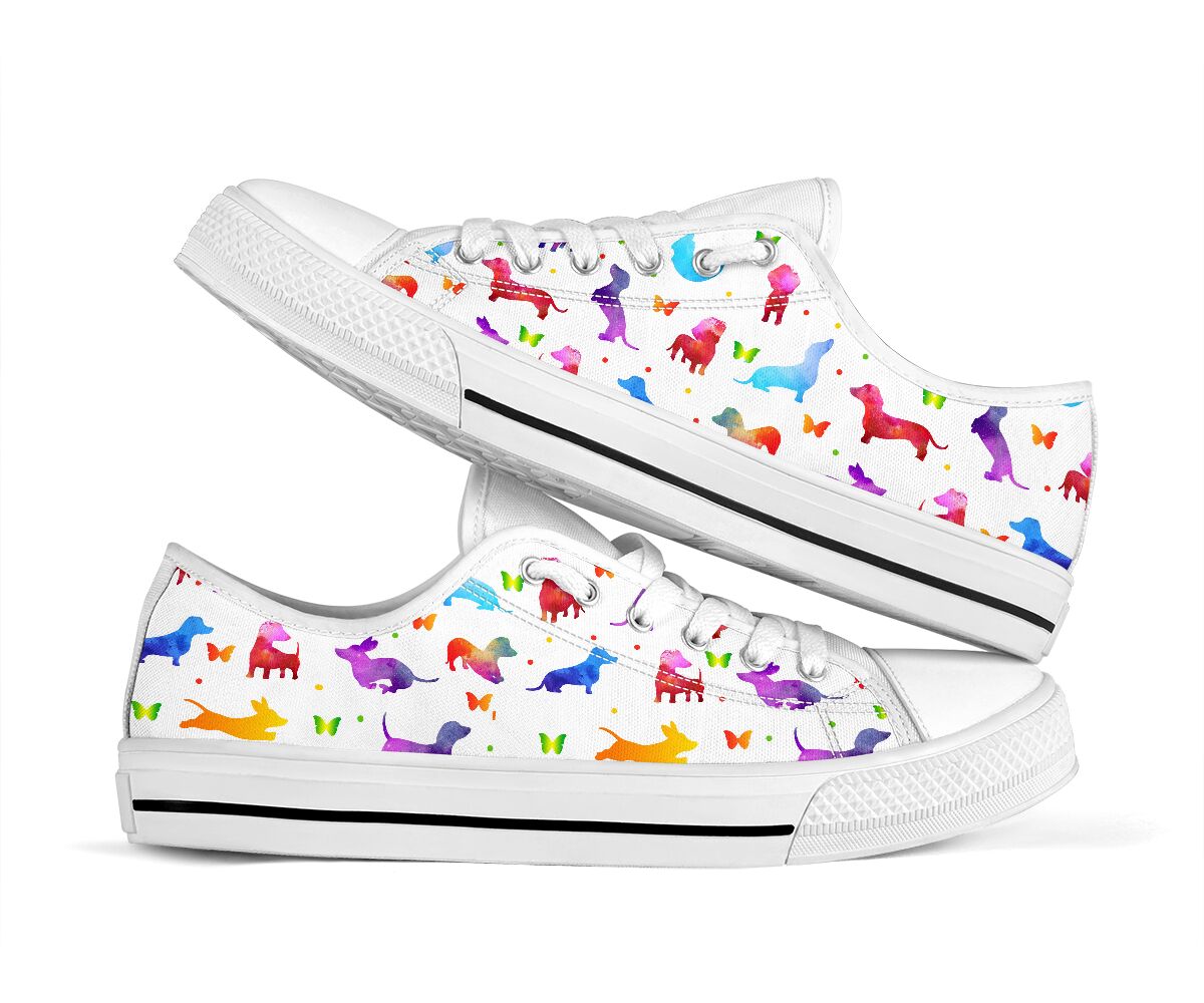 Dachshund Patern- Low Top Shoe - Love Love Top Shoes