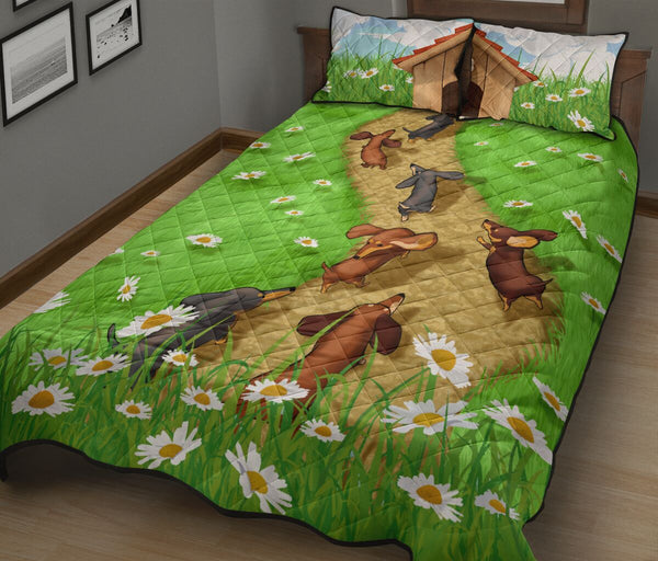 Dachshund Comeback Home - Bed Set- Love Quilt Bedding Set