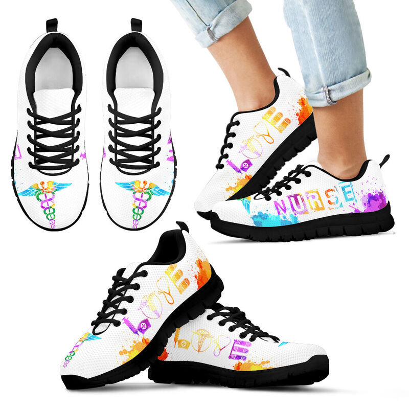 Nurse Love- White Kd Sneakers, Running Shoes, Shoes For Women, Shoes For Men, Custom Shoes,- Love Sneakers