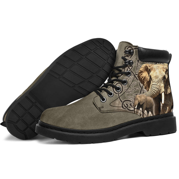 Elephant Celtic Knot Asboots - Love All Season Boots