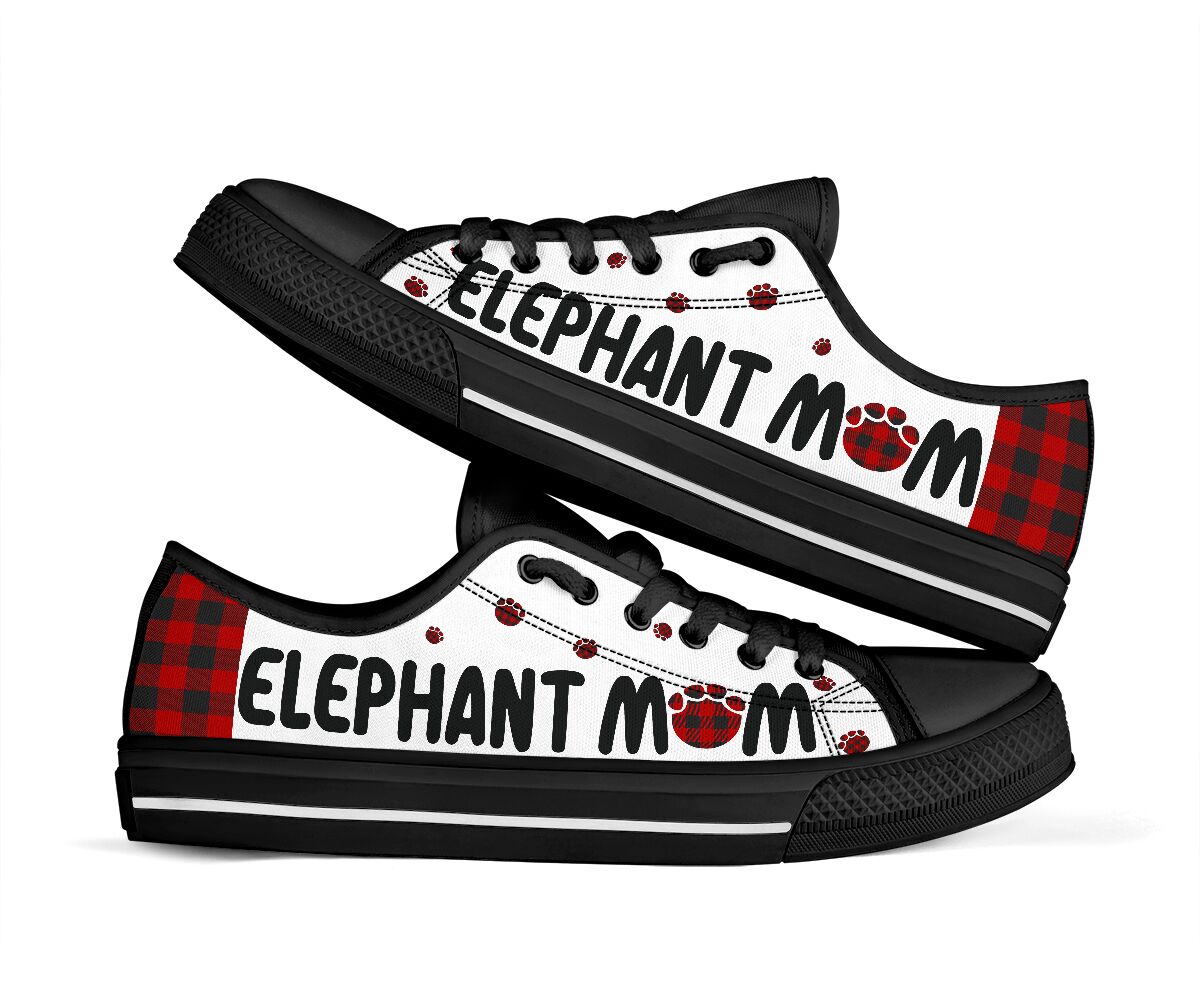 Elephant Mom Paid Low Top  Shoes