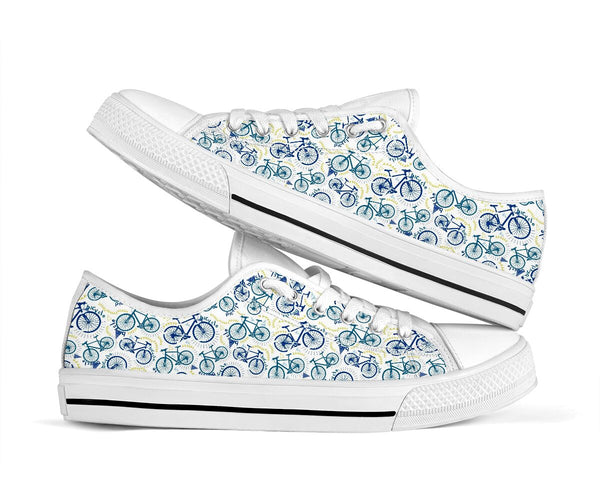 Cycling Pattern Low Top Shoe - Love Low Top Shoes