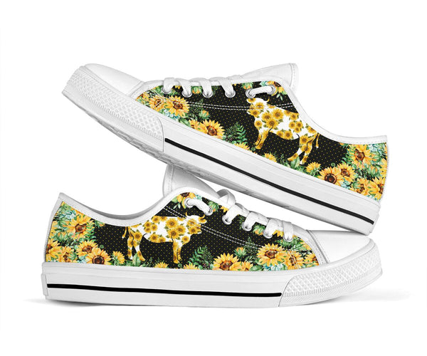 Cow - Sunflower - Lowtop Shoe - Love Love Top Shoes