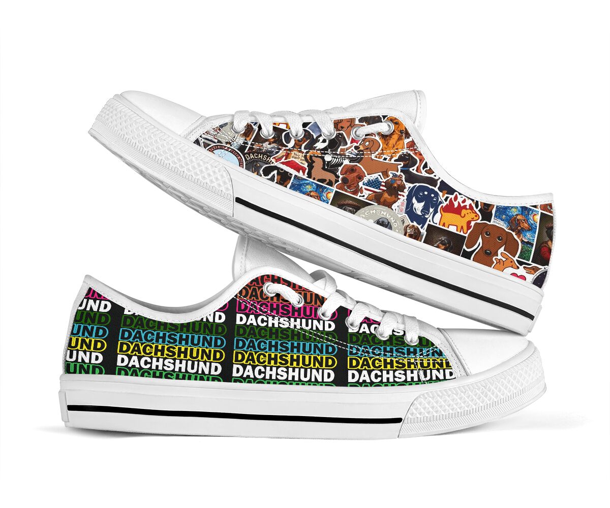 Dachshund Stickers - Low Top Shoe - Love Love Top Shoes