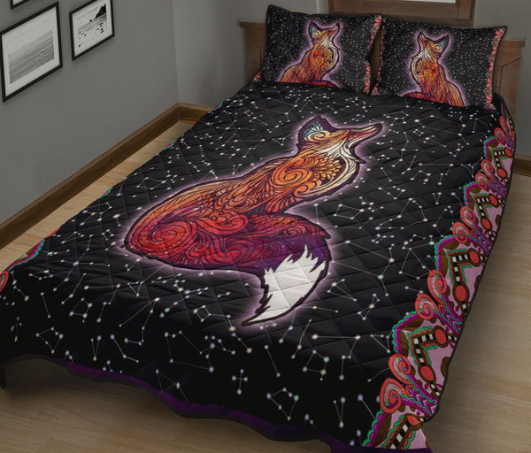 Fox Quilt Bed Set 65 - Love Quilt Bedding Set