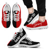 Teacher Life Strong Red Black Sneakers, Runni- Love Sneakers