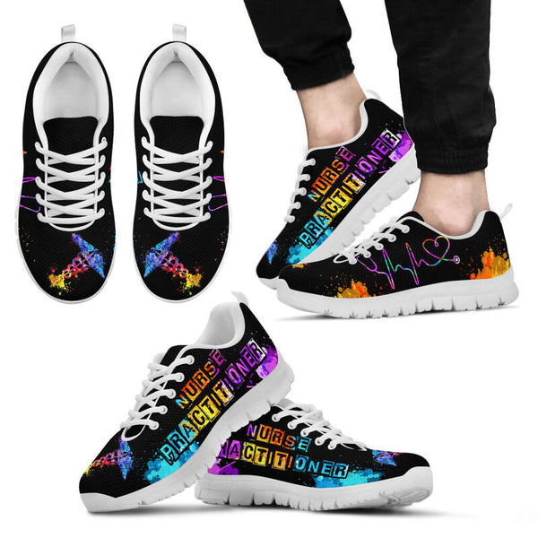 Nurse Practitoner Art Hb Kd Sneakers, Running Shoes, Shoes For Women, Shoes For Men, Custom - Love Sneakers