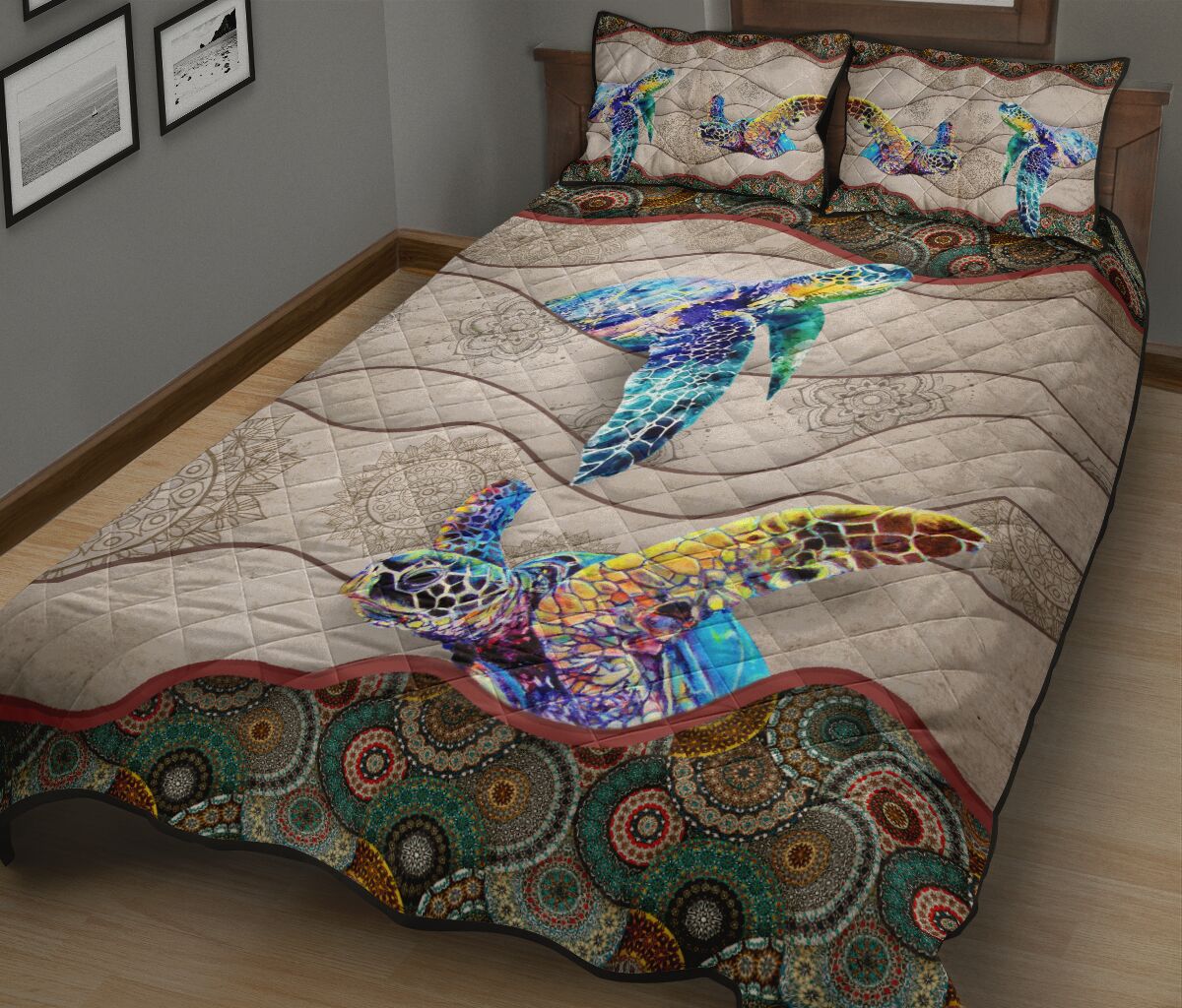 Quilt Bed Set - Turtle 87 - Love Quilt Bedding Set