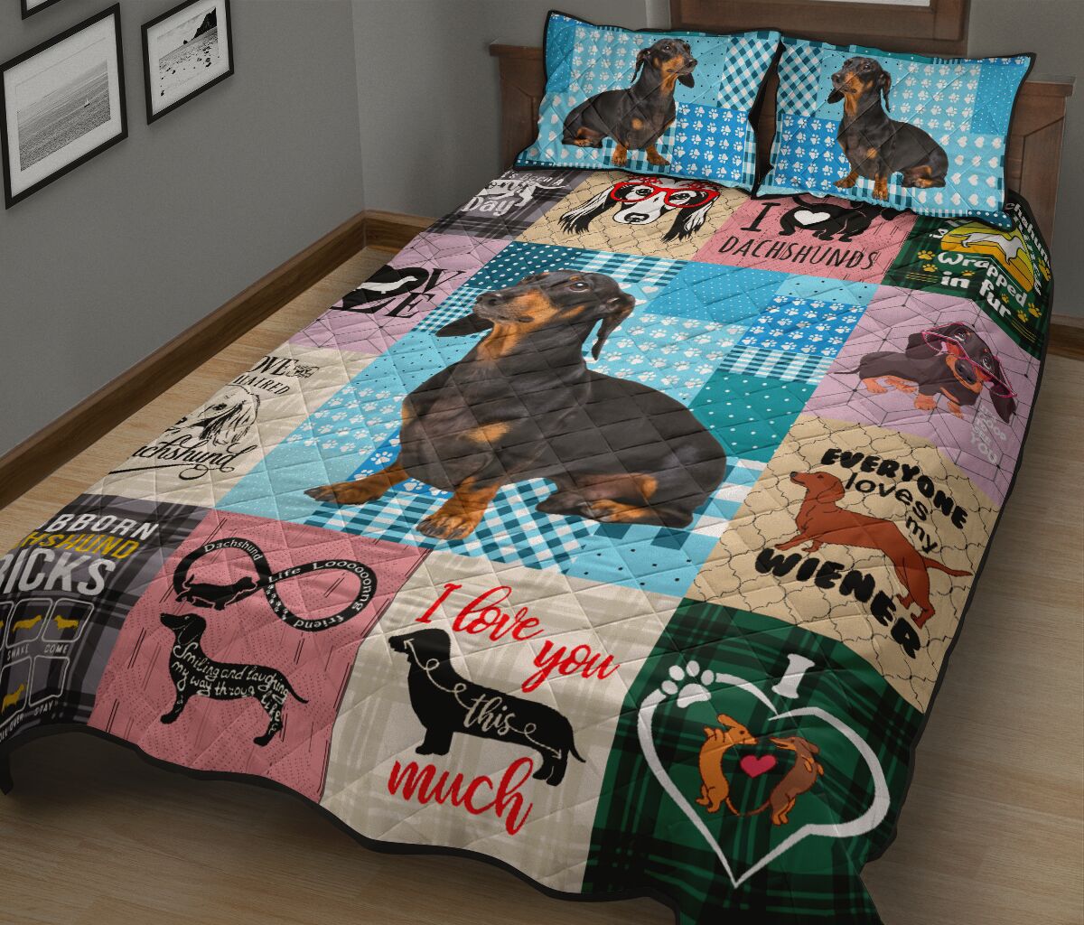 Dachshund Caro - Bed Set - Love Quilt Bedding Set