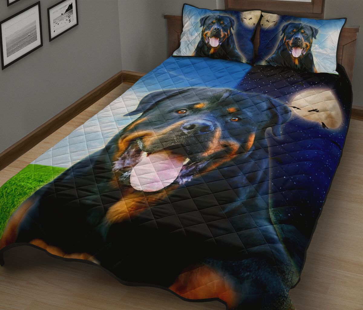 Rottweiler Day And Night - Bed Set - Love Quilt Bedding Set