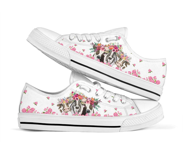 Cow Flower - Low Top Shoe - Love Love Top Shoes