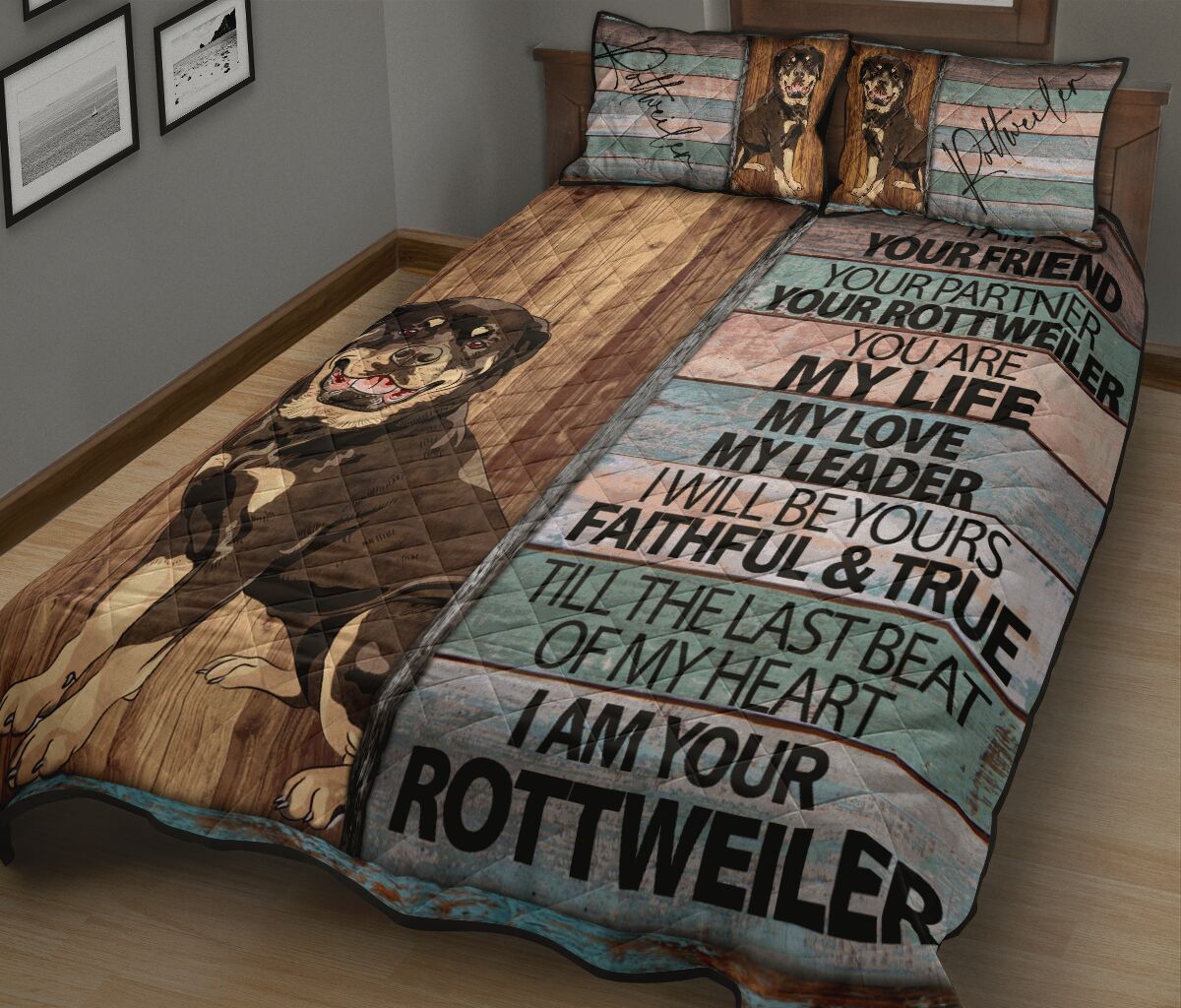 Rottweiler Your Friend - Bed Set - Love Quilt Bedding Set