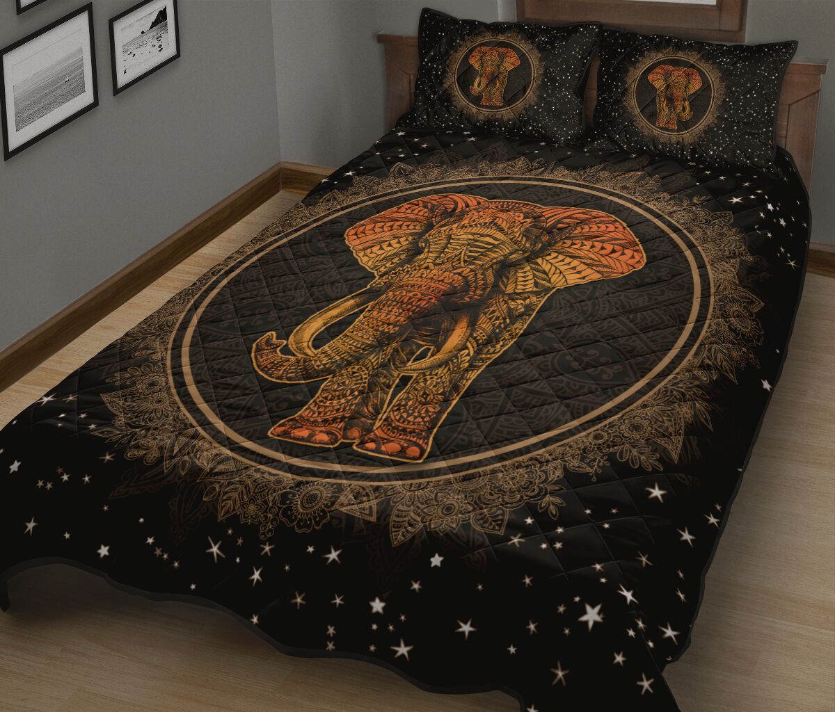 Quilt Bed Set - Elephant 4 - Love Quilt Bedding Set