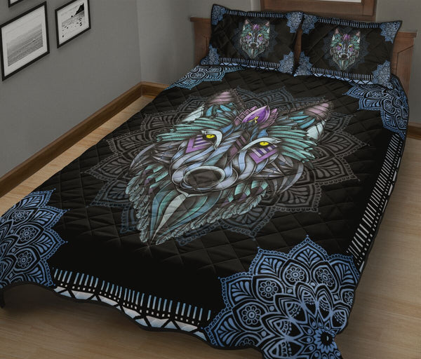 Wolf Quilt Bed Set 95 - Love Quilt Bedding Set