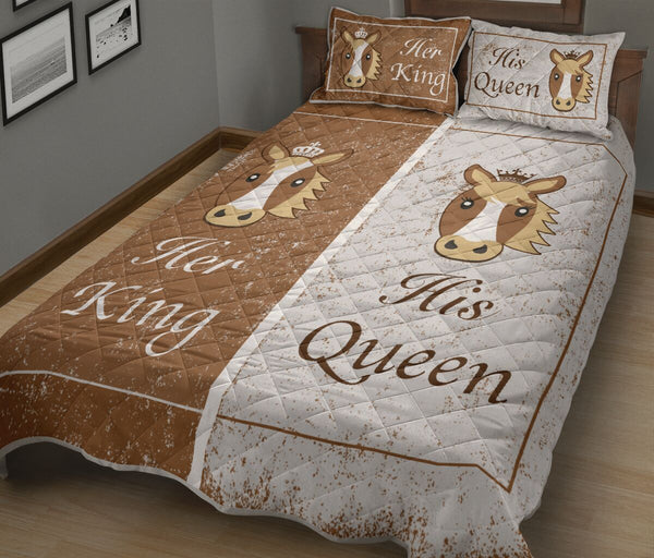 Horse - King And Queen - Love Quilt Bedding Set