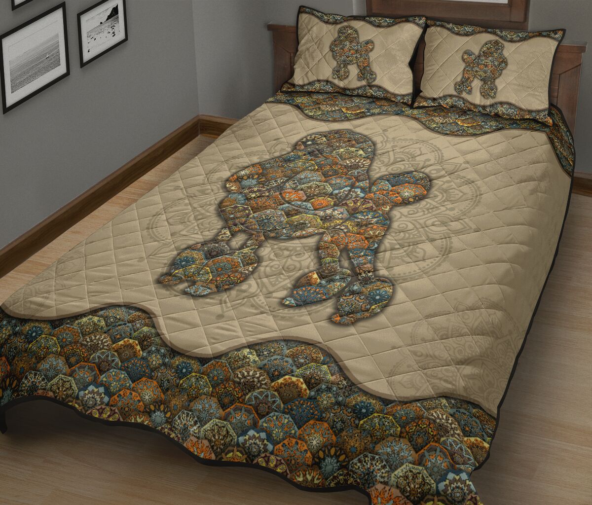 Quilt Bed Set - Mandala - Poodle 94 - Love Quilt Bedding Set
