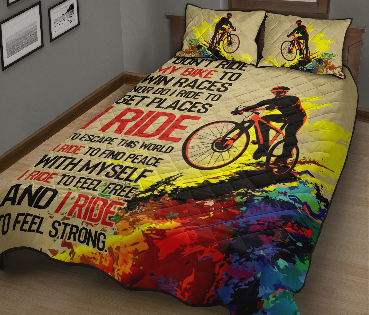 Mountain Bike I Ride - Bed Set - Love Quilt Bedding Set
