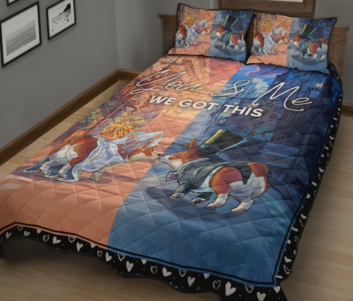 Corgis Got This - Quilt Bed Set - Nnl - Love Quilt Bedding Set