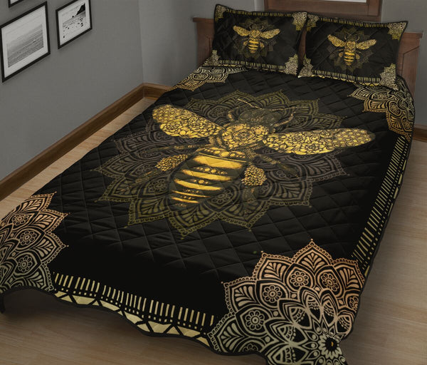 Bee Quilt Bed Set 52 - Love Quilt Bedding Set