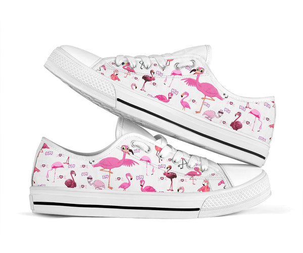 Flamingo White - Low Top Shoe - Love Love Top Shoes