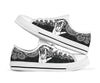 Sign Language Paisley Black White Low Top Shoes