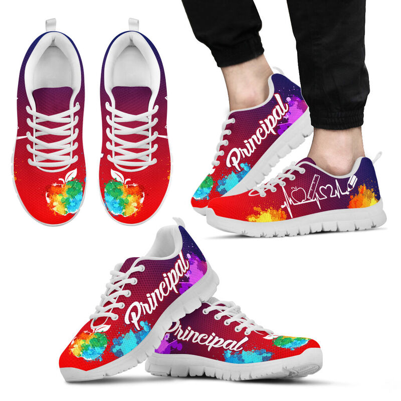 Principal Art Red Blue Kd Sneakers, Runni- Love Sneakers