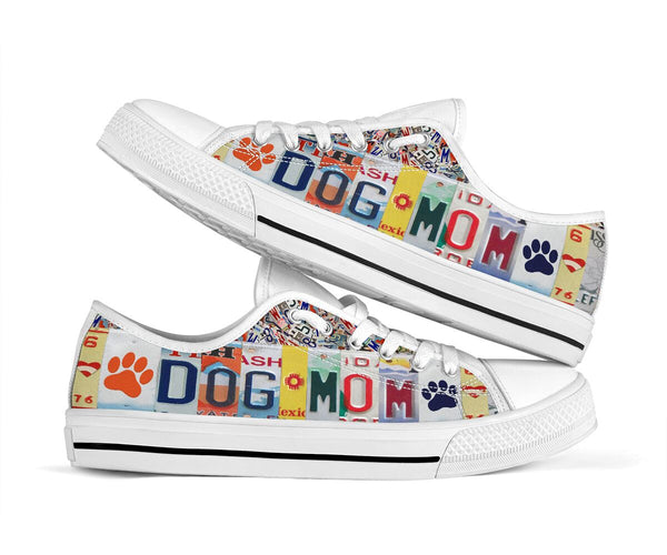 Dog Mom Low Top License Plates Shoes