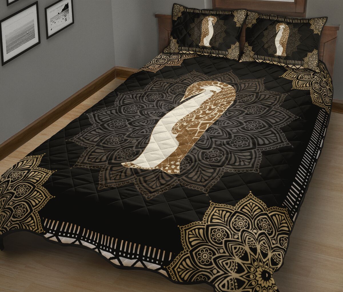 Penguin Quilt Bed Set 79 - Love Quilt Bedding Set