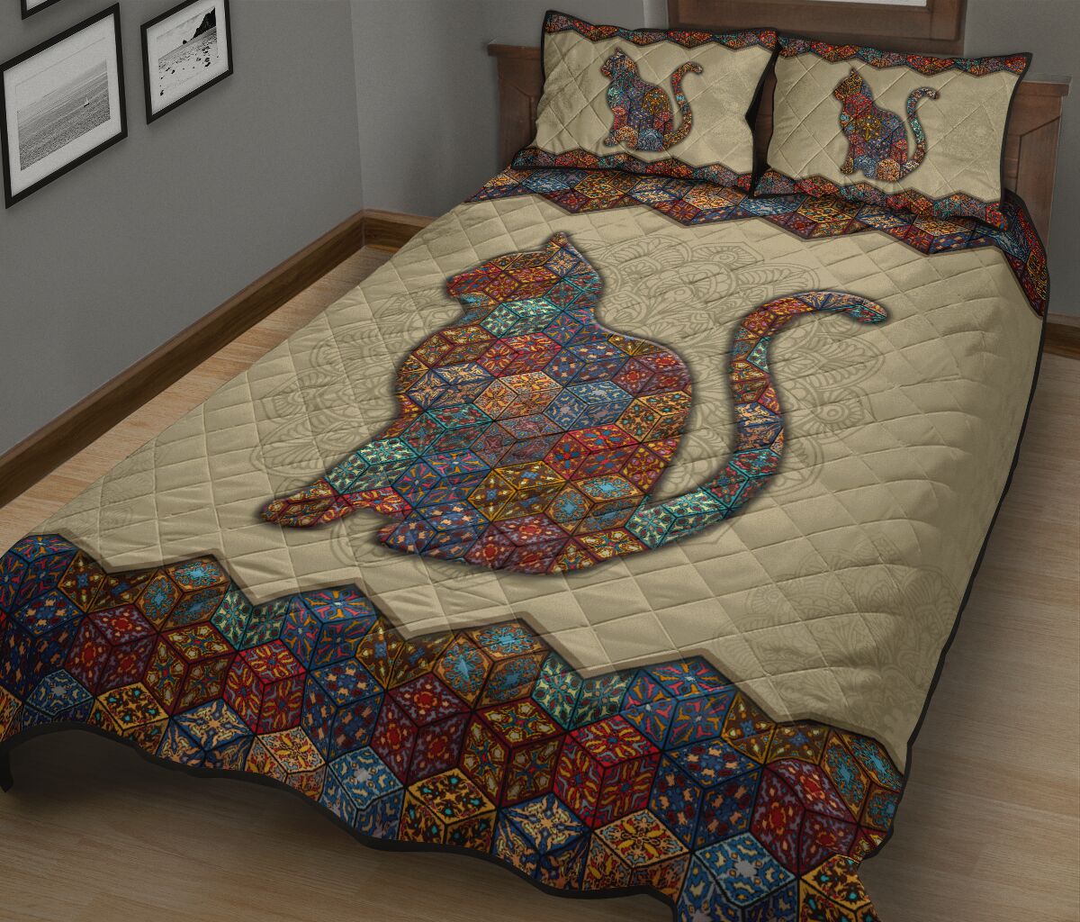 Quilt Bed Set - Mandala - Cat 1 - Love Quilt Bedding Set