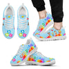Child Care Abc Blue Sole White Sneakers, Runnin- Love Sneakers