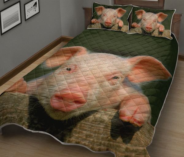 Pig Face - Love Quilt Bedding Set