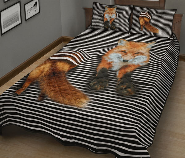 Fox Quilt Bed Set- Gift For Fox Lovers 10 - Love Quilt Bedding Set