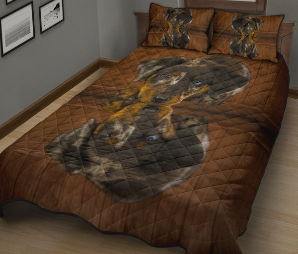 Beauceron Dog Quilt Bed Set - Love Quilt Bedding Set