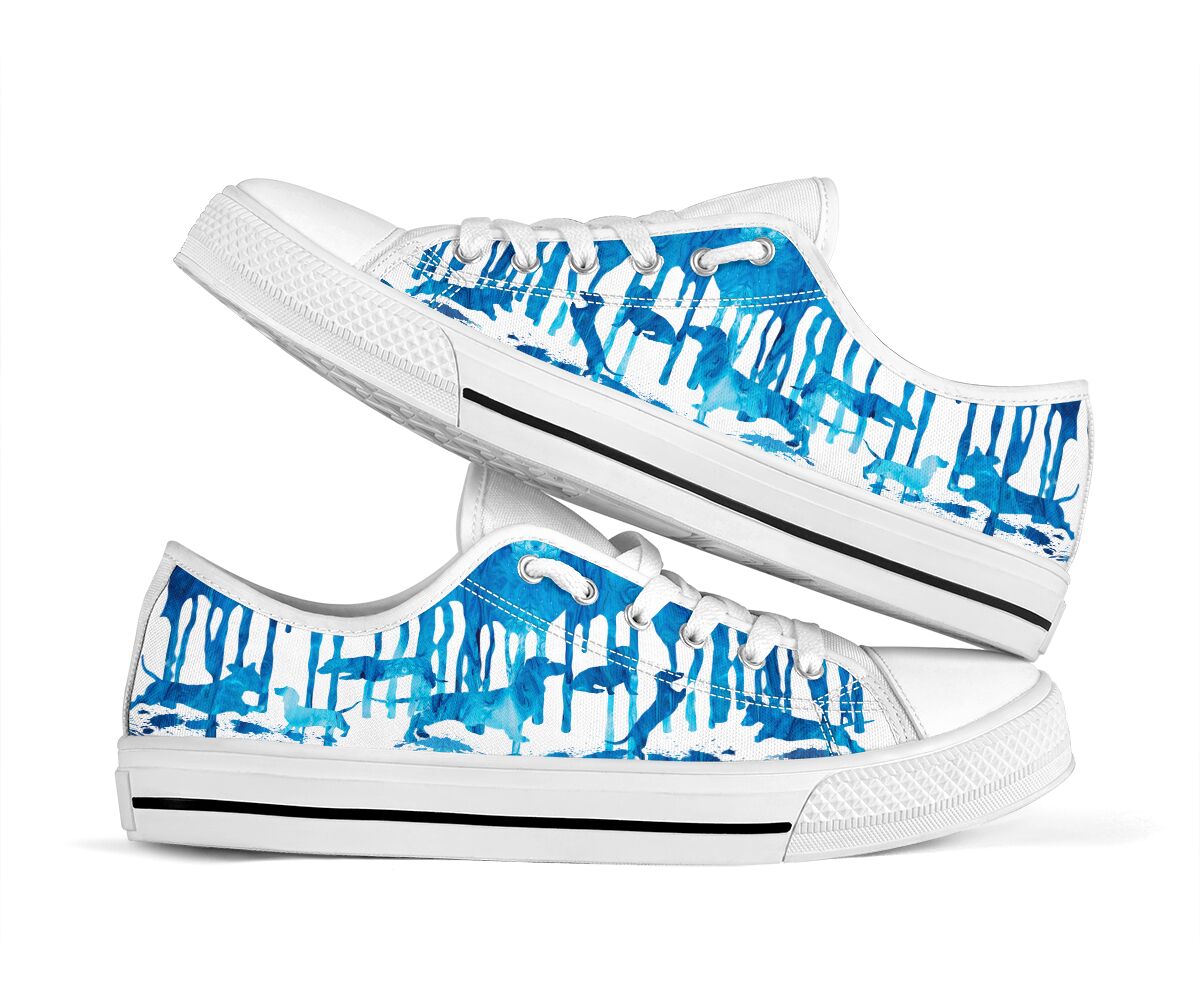 Dachshund Paint Dripping - Low Top Shoe - Love Love Top Shoes