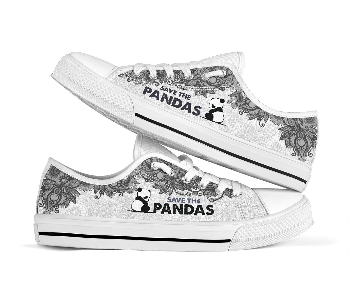 Save The Pandas - Pandas Low Top Shoe - Love Love Top Shoes